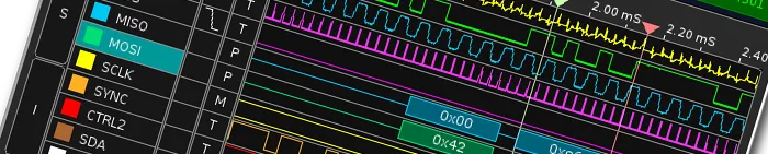 Logic traces on a computer screen