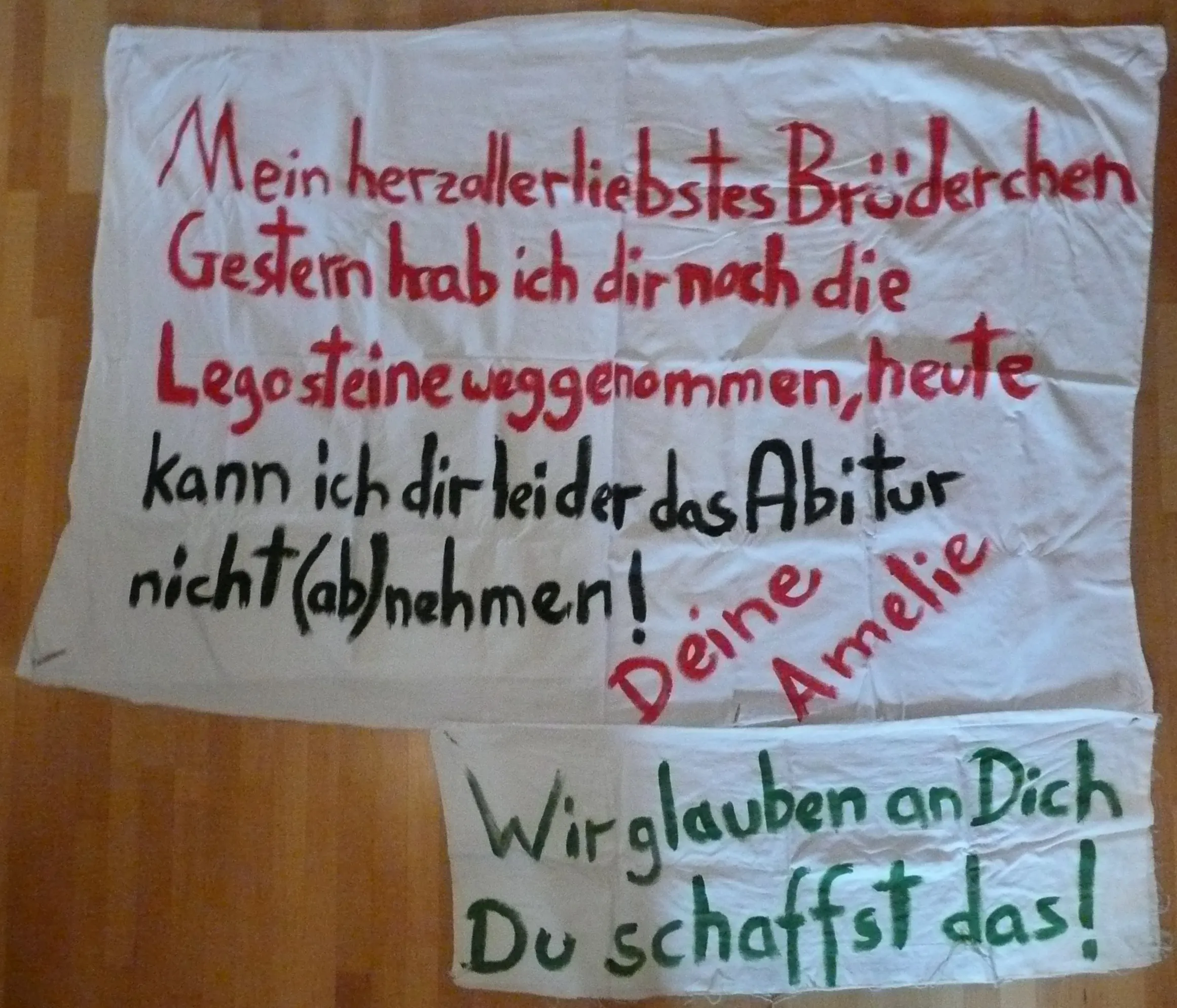 Unterstützung durch meine Schwester 😉