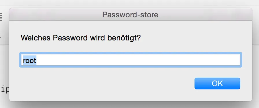 A prompt for the password you want