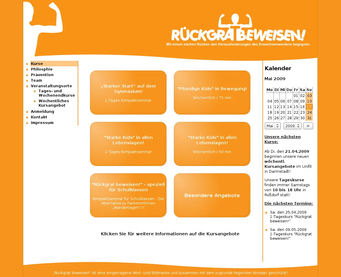 Screenshot von rueckgrat-beweisen.de