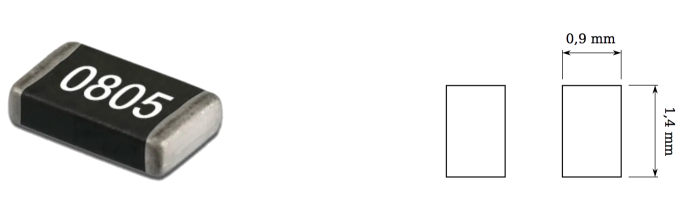 Figure 2: 0805-sized resistor